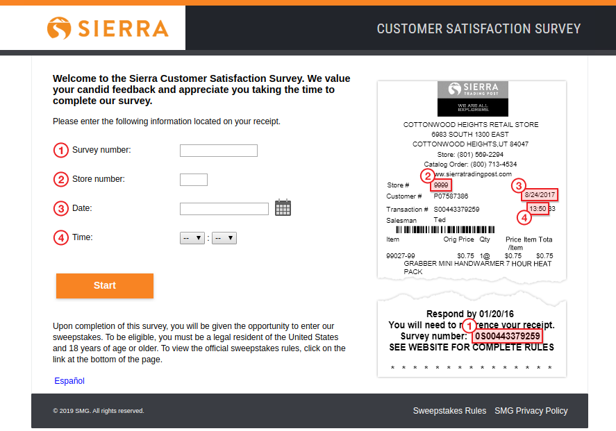 Sierra Customer Satisfaction Survey