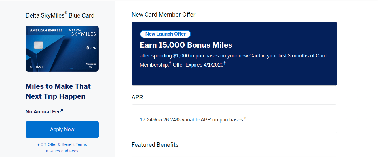 Delta SkyMiles Blue Card Logo